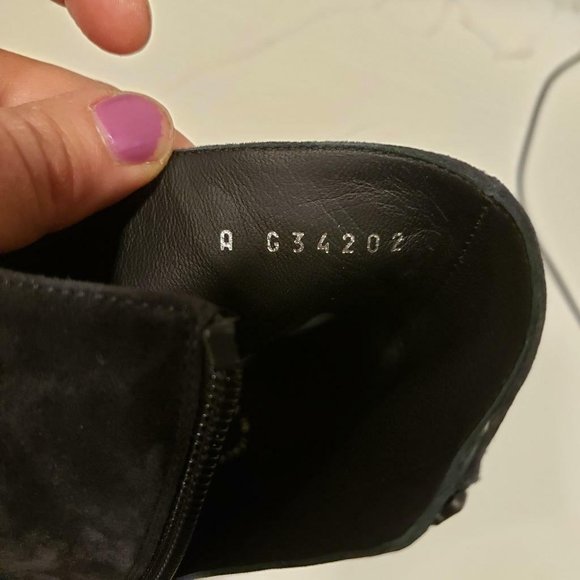 CHANEL 18B Suede Buckled Pointed Toe Short Ankle Booties Boots - Picture 12 of 12